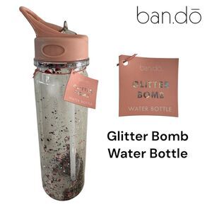 ban.do Glitter Bomb Water Bottle 24oz Pink Stardust BPA Free